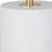 Haus Appeal Brooklyn 13in Table Lamp | White Metal & Gold Accent | White Linen Shade | Living Room & Bedside Reading Light | Model W26099-1