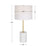 Haus Appeal Brooklyn 13in Table Lamp | White Metal & Gold Accent | White Linen Shade | Living Room & Bedside Reading Light | Model W26099-1