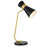 Haus Appeal Lola 1 Light Desk Lamp | Mid-Century Gold & Black Marble | Home Office & Task Lighting | 60W Max, Pivoting Shade | Model W26106-1