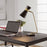 Haus Appeal Lola 1 Light Desk Lamp | Mid-Century Gold & Black Marble | Home Office & Task Lighting | 60W Max, Pivoting Shade | Model W26106-1