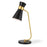 Haus Appeal Lola 1 Light Desk Lamp | Mid-Century Gold & Black Marble | Home Office & Task Lighting | 60W Max, Pivoting Shade | Model W26106-1