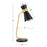 Haus Appeal Lola 1 Light Desk Lamp | Mid-Century Gold & Black Marble | Home Office & Task Lighting | 60W Max, Pivoting Shade | Model W26106-1