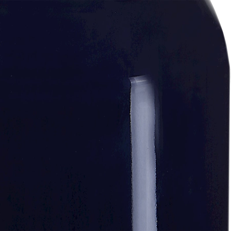 Haus Appeal Vivian 27in Table Lamp | Navy Blue Ceramic & Brushed Nickel | White Linen Shade | Living Room & Bedroom Accent Light | Model W26108-1