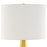 Haus Appeal Gousse 14in Diameter Table Lamp | Gold Ceramic & White Linen | Living Room & Bedroom Accent | 150W Max Bulb, 110V | Model W26135-1