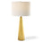 Haus Appeal Gousse 14in Diameter Table Lamp | Gold Ceramic & White Linen | Living Room & Bedroom Accent | 150W Max Bulb, 110V | Model W26135-1