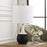 Haus Appeal Gravis 1-Light 23in Table Lamp | Matte Black, Chalk White Ceramic & Brushed Nickel | Bedroom & Living Room Light | Drum Shade | Model W26138-1