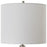Haus Appeal Gravis 1-Light 23in Table Lamp | Matte Black, Chalk White Ceramic & Brushed Nickel | Bedroom & Living Room Light | Drum Shade | Model W26138-1