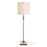 Haus Appeal Bennett 32in Buffet Lamp | Antique Brass & Crystal with White Linen Shade | Living Room & Desk Accent Light | 150W, Dimmable | Model W26143-1