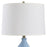 Haus Appeal Mason 26in Table Lamp | Powder Blue Ceramic & Antique Brass | White Linen Shade | Living Room & Bedside Light | 150W Max, 1 Bulb | Model W26155-1