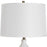Haus Appeal Tillson 1-Light Table Lamp | Ceramic White & Antique Brass | Bedroom & Living Room Accent Light | 150W Max, On-Off Switch | Model W26158-1