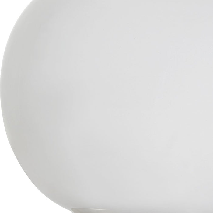 Haus Appeal Tillson 1-Light Table Lamp | Ceramic White & Antique Brass | Bedroom & Living Room Accent Light | 150W Max, On-Off Switch | Model W26158-1