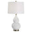 Haus Appeal Tillson 1-Light Table Lamp | Ceramic White & Antique Brass | Bedroom & Living Room Accent Light | 150W Max, On-Off Switch | Model W26158-1