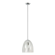 Varaluz Chroman Empire 1Lt Bell Pendant, Two-Layer Smoky Chrome