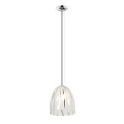 Varaluz Chroman Empire 1Lt Bell Pendant, Two-Layer Smoky Chrome