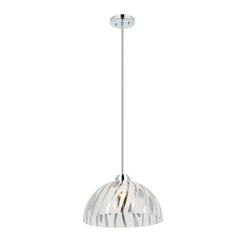 Varaluz Chroman Empire 1Lt 16"W Dome Pendant, Chrome