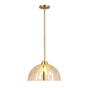 Varaluz Chroman Empire 1Lt 16"W Dome Pendant, Satin Gold