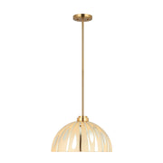 Varaluz Chroman Empire 1Lt 16"W Dome Pendant, Satin Gold