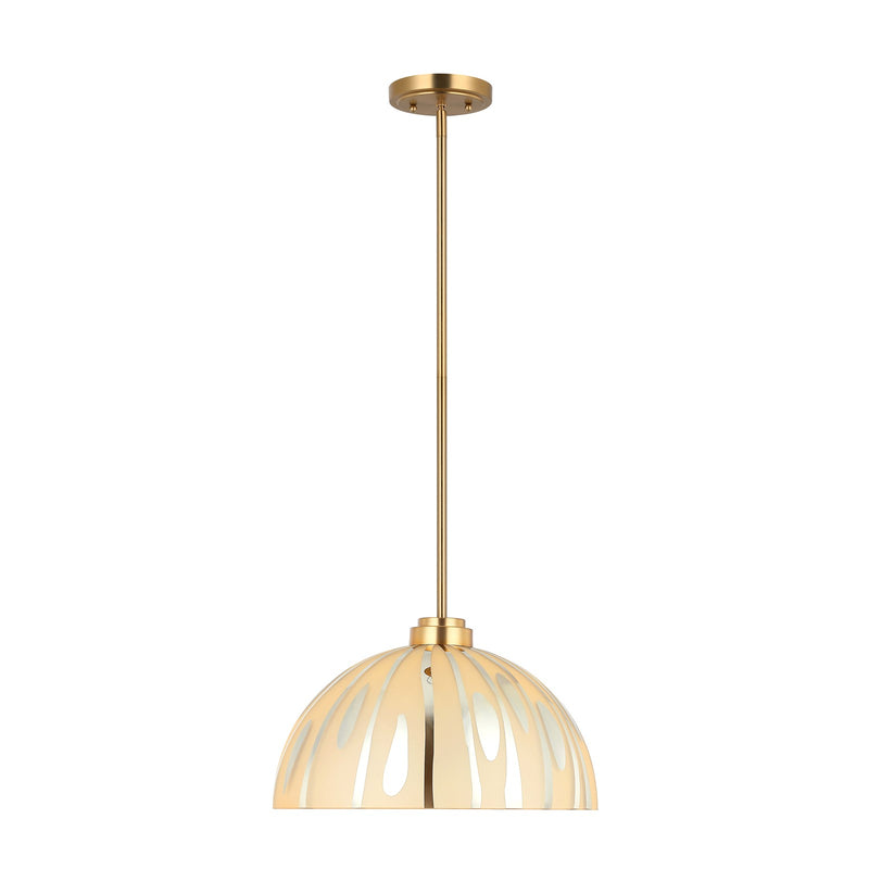 Varaluz Chroman Empire 1Lt 16"W Dome Pendant, Satin Gold