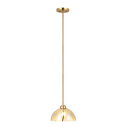 Varaluz Chroman Empire 1Lt 10"W Dome Pendant, Satin Gold