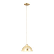 Varaluz Chroman Empire 1Lt 10"W Dome Pendant, Satin Gold