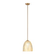Varaluz Chroman Empire 1Lt Bell Pendant, Two-Layer Satin Gold