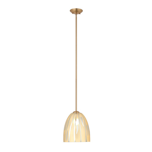 Varaluz Chroman Empire 1Lt Bell Pendant, Two-Layer Satin Gold