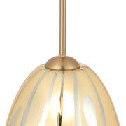 Varaluz Chroman Empire 1Lt Bell Pendant, Two-Layer Satin Gold