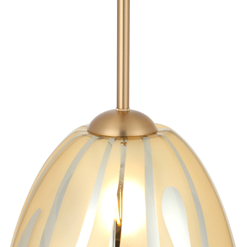 Varaluz Chroman Empire 1Lt Bell Pendant, Two-Layer Satin Gold
