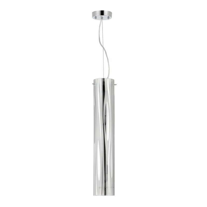 Varaluz Chroman Empire 3Lt Pendant, Chrome/Two-Layer Smoky Chrome