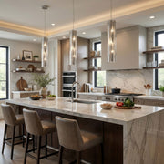 Varaluz Chroman Empire 3Lt Pendant, Chrome/Two-Layer Smoky Chrome