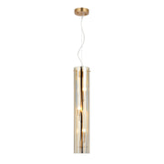 Varaluz Chroman Empire 3Lt Pendant, Satin Gold/Two-Layer Satin Gold