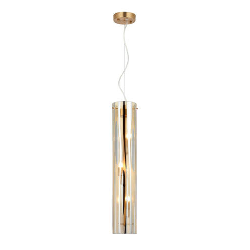 Varaluz Chroman Empire 3Lt Pendant, Satin Gold/Two-Layer Satin Gold