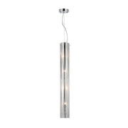 Varaluz Chroman Empire 4Lt Pendant, Chrome/Two-Layer Smoky Chrome