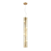 Varaluz Chroman Empire 4Lt Pendant, Satin Gold/Two-Layer Satin Gold