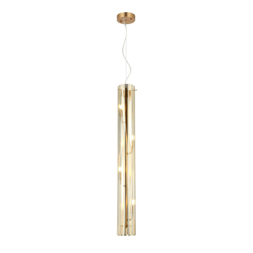 Varaluz Chroman Empire 4Lt Pendant, Satin Gold/Two-Layer Satin Gold