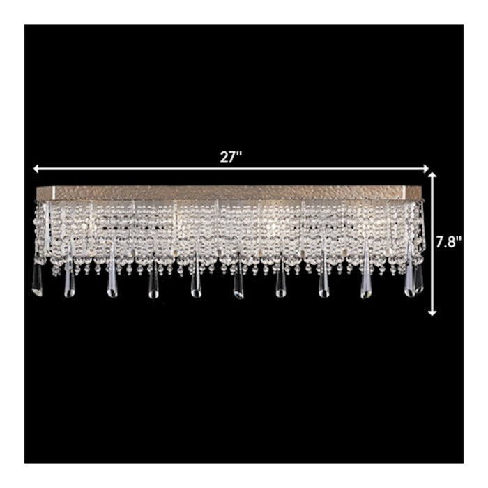 Varaluz Barcelona 4 Light Bath Fixture, Transcend Silver