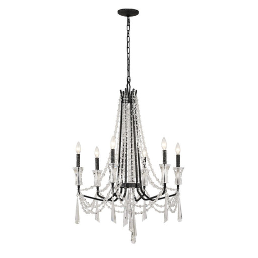 Varaluz Barcelona Crystal Chandelier, Onyx