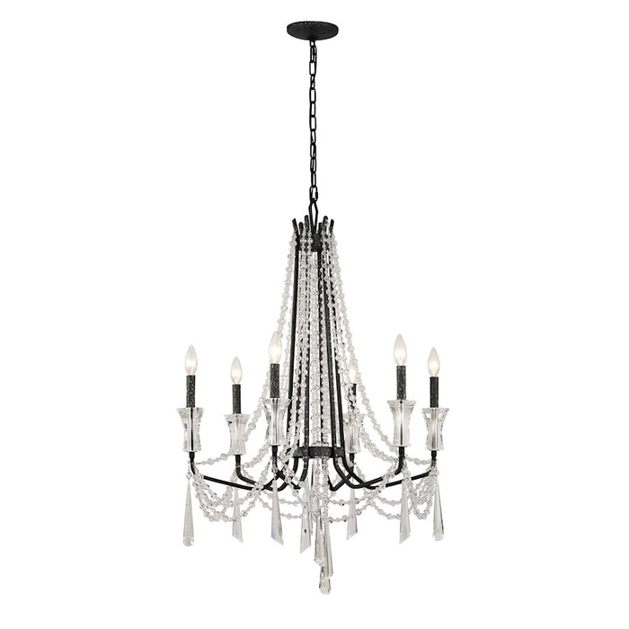 Varaluz Barcelona Crystal Chandelier, Onyx