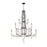 Varaluz Barcelona Crystal Chandelier, Onyx