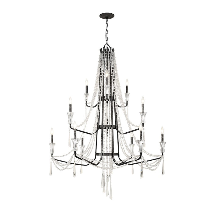 Varaluz Barcelona Crystal Chandelier, Onyx