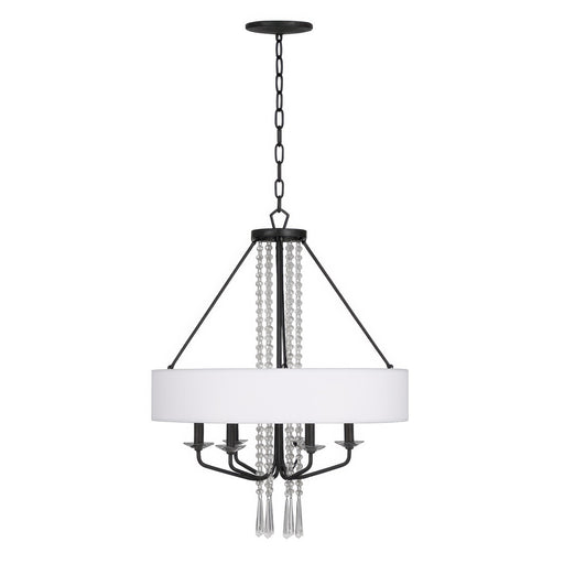 Varaluz Barcelona 6 Light Pendant, Onyx/White