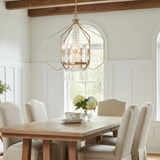 Varaluz Barcelona 7 Light Pendant, Brass Kisser