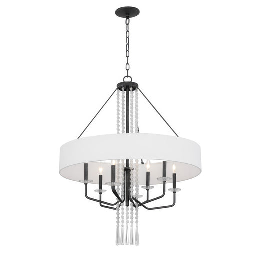 Varaluz Barcelona 9 Light Pendant, Onyx/White