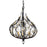 Varaluz Bask Crystal Pendant, Matte Black/Gold/Clear Crystal
