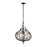 Varaluz Bask Crystal Pendant, Matte Black/Gold/Clear Crystal