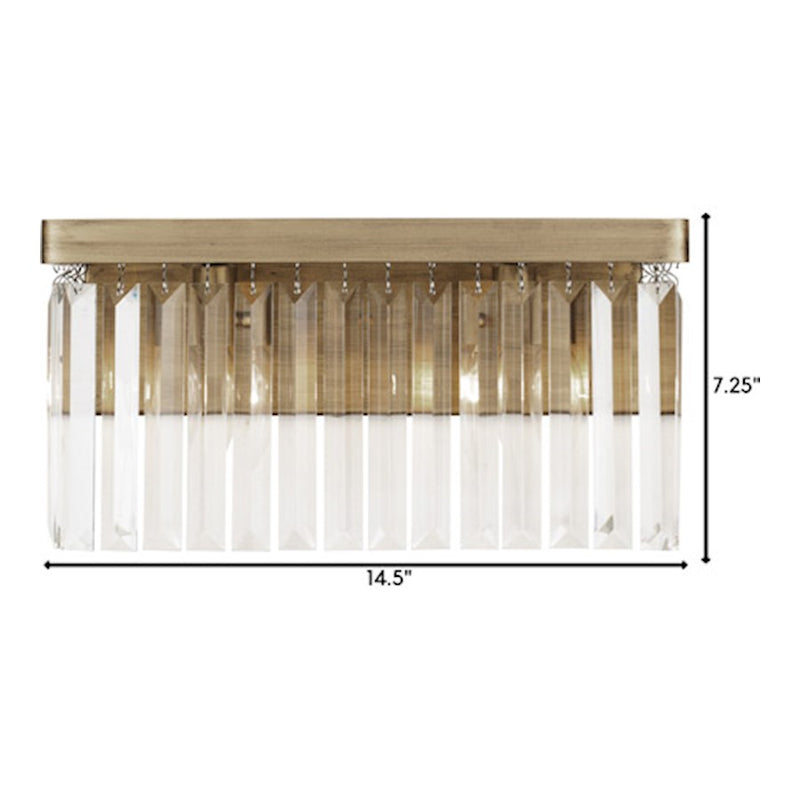 Varaluz Social Club 2 Light Bath Fixture, Havana Gold