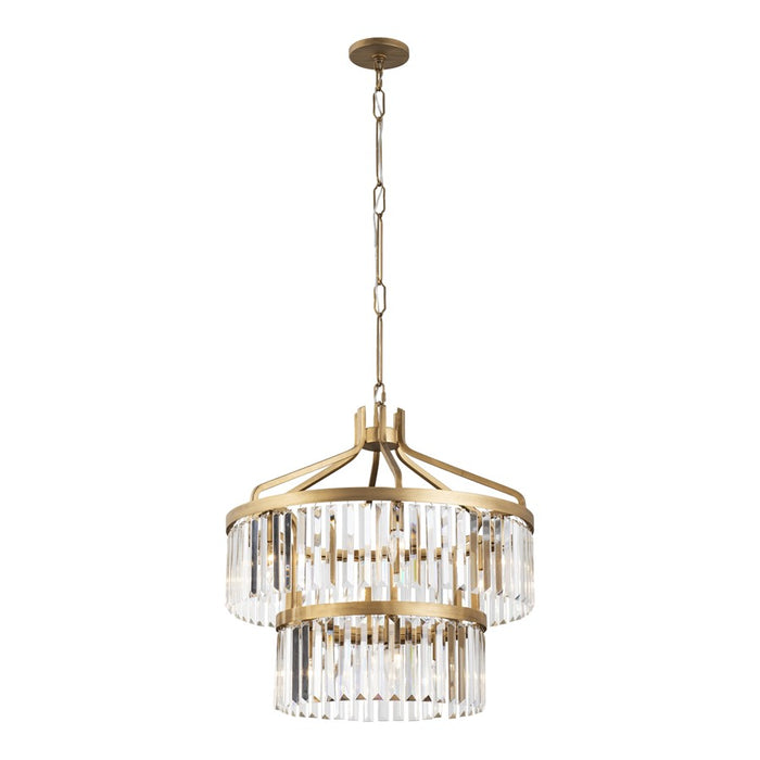 Varaluz Social Club 9-Lt 2-Tier Crystal Pendant, Havana Gold