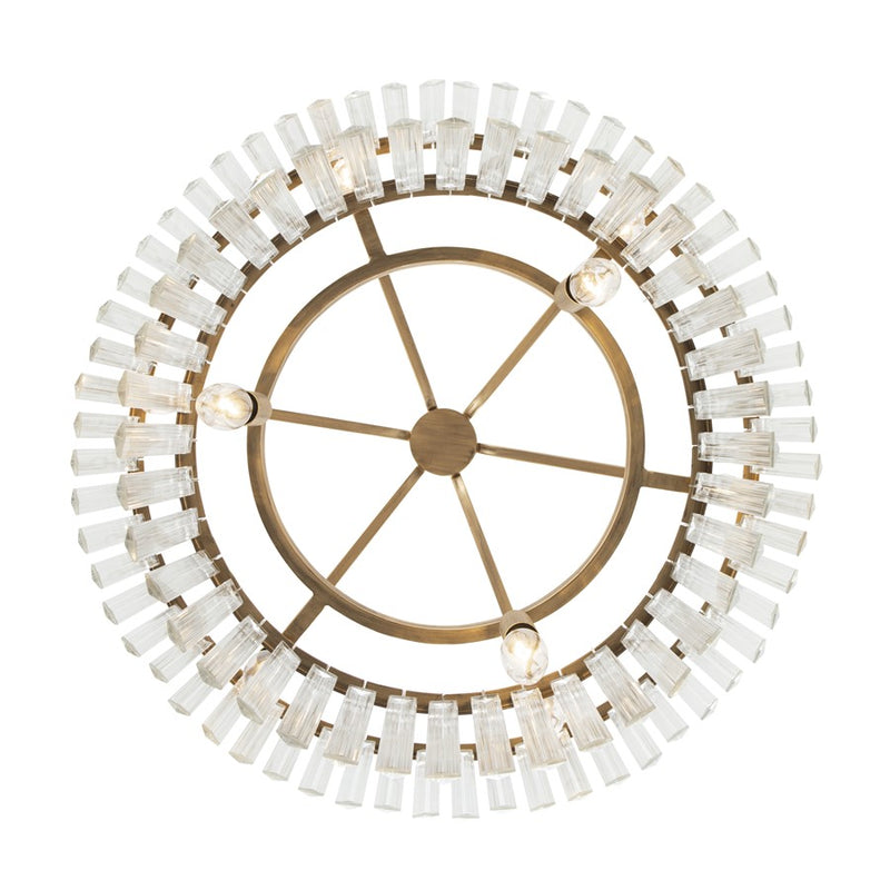 Varaluz Social Club 9-Lt 2-Tier Crystal Pendant, Havana Gold