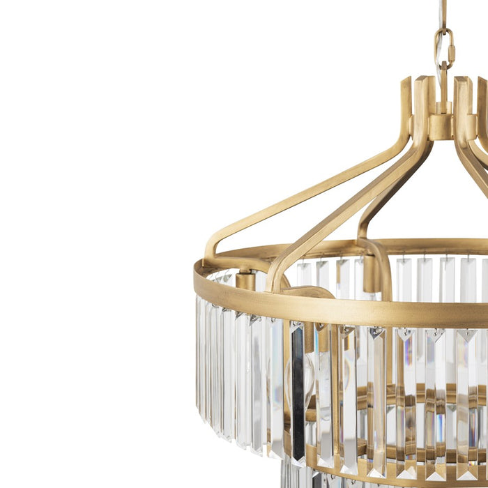 Varaluz Social Club 9-Lt 2-Tier Crystal Pendant, Havana Gold