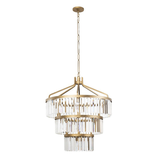 Varaluz Social Club 15-Lt 3-Tier Crystal Pendant, Havana Gold